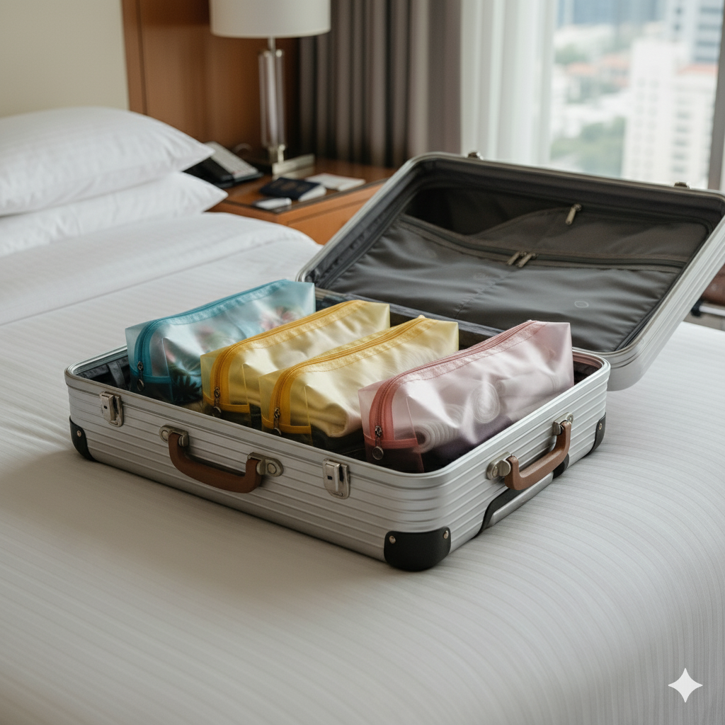 Translucent Travel Organizer Pouches (Set of 3)